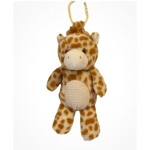 Linzy Baby Giraffe Lovey Rattle Jungle Safari Plush Cuddle Toy & Travel Clip New